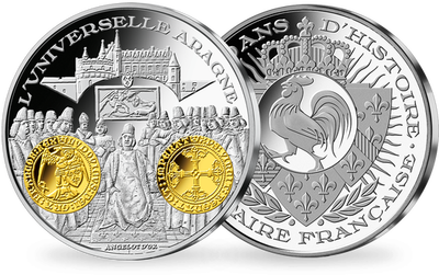 Frappe en argent pur 2000 ans d'histoire monétaire française: «Angelot d'Or Louis XI»